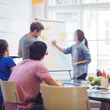 Creative workspace with design and development tools