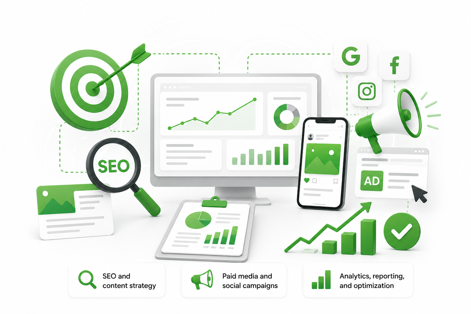 Digital Marketing service illustration