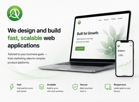 We design and build fast, scalable web applications Web development project preview